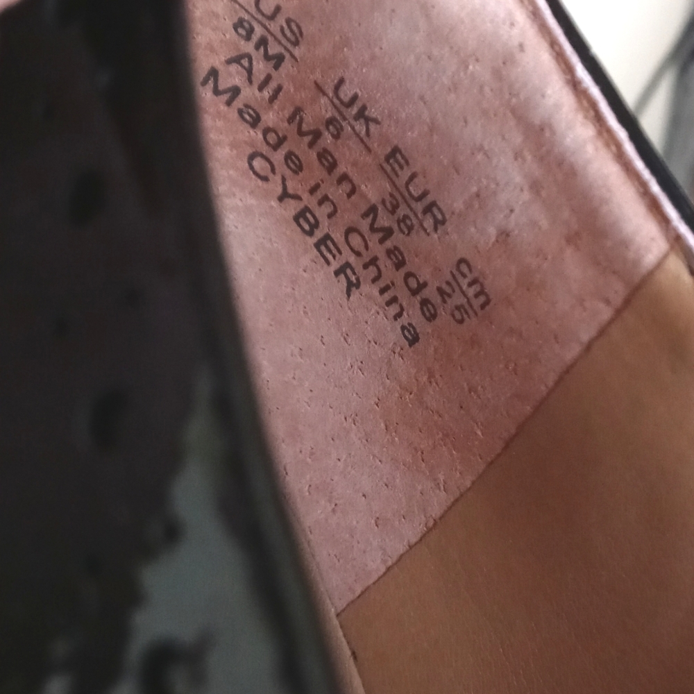 Franco Sarto Black Patent Leather Loafer Brogues Oxford Lace Lug Sole Shoes 8 - Picture 5 of 10